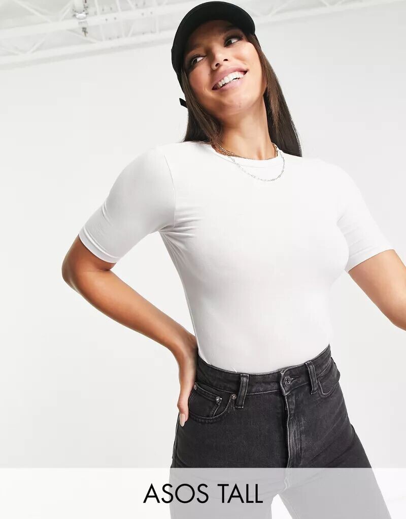 

Белое боди скинни ASOS DESIGN Tall