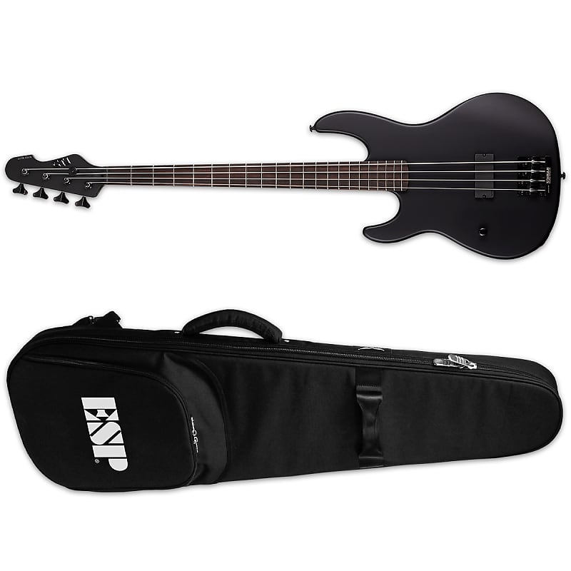 Басс гитара ESP LTD AP-4 Black Metal LH Black Satin BLKS Left-Handed Electric Bass + ESP TKL Gig Bag