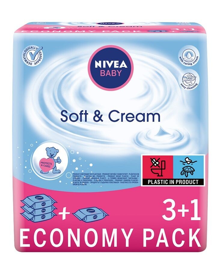 

Влажные салфетки Nivea Baby Soft&Care, 252 шт