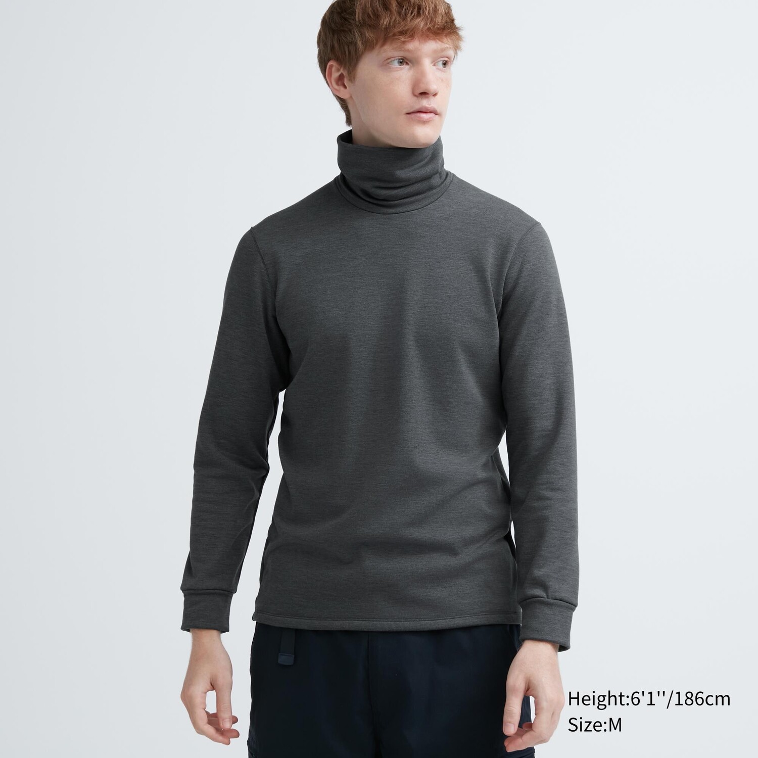 

HEATTECH Ультра теплая водолазка с длинными рукавами и термобельем Uniqlo, темно-серый