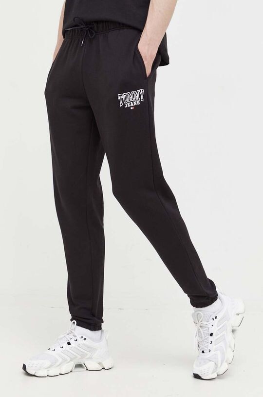

Хлопковые брюки Tommy Jeans, черный