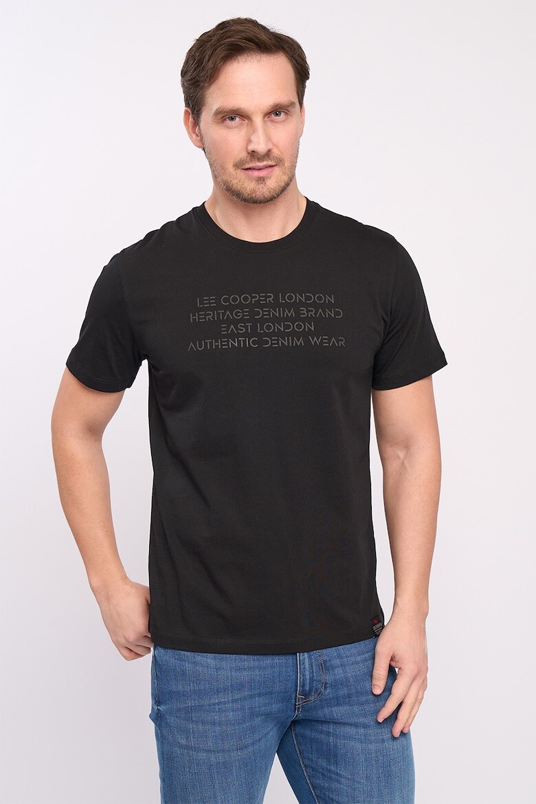 

Хлопковая футболка с надписью Lee Cooper, черный