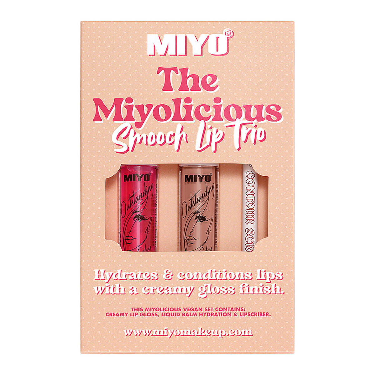 

Набор: блеск для губ miyo miyolicious smooch lip trio Miyo Licious Smooch Lip Trio, 1 шт.