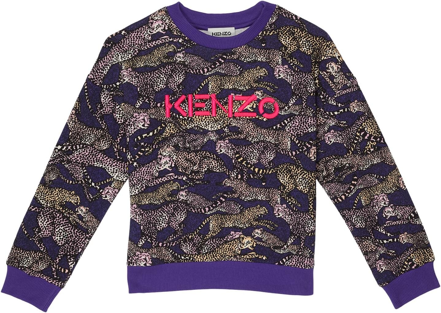 

Толстовка Kenzo Cheetah Print Pullover, цвет Plum