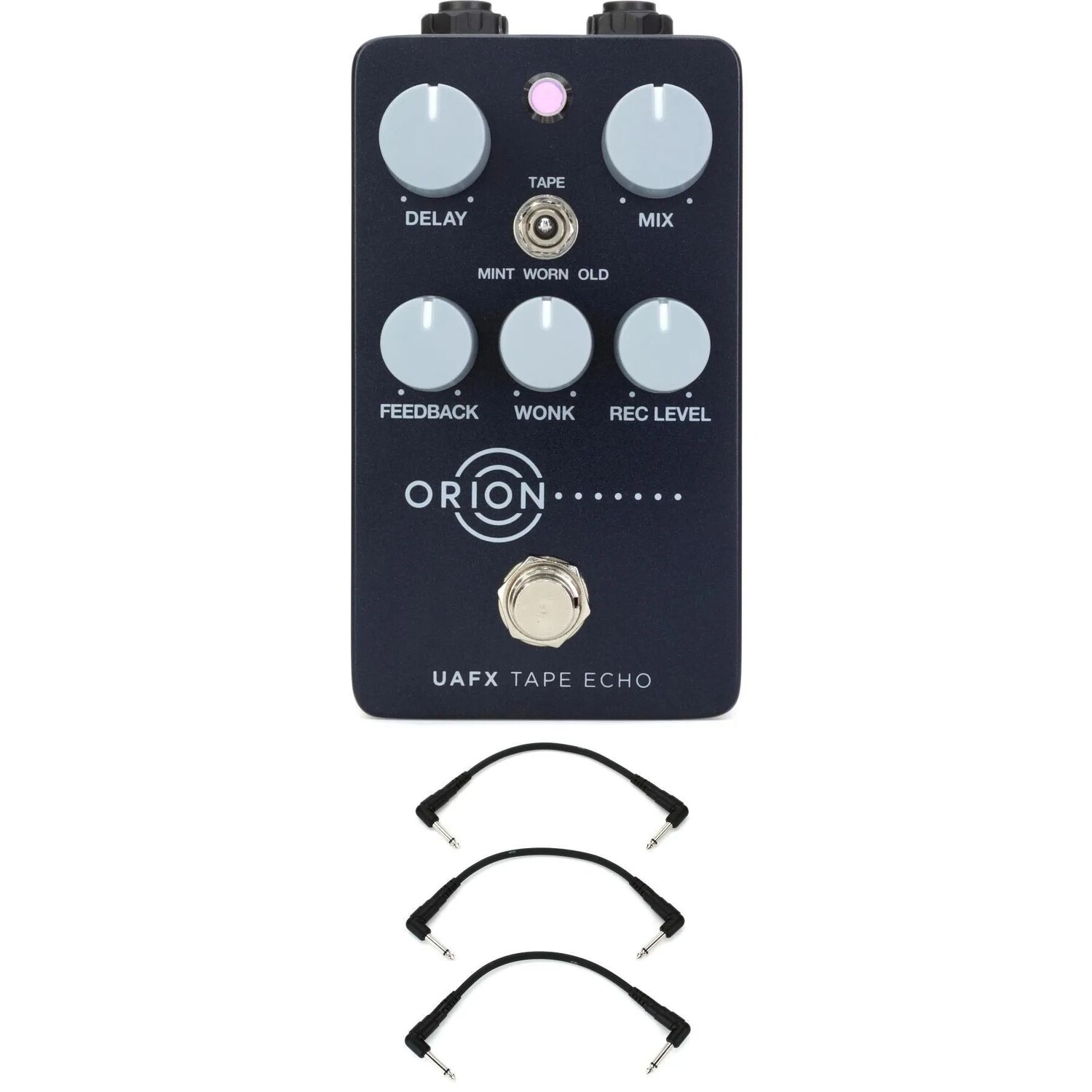

Новая педаль Universal Audio UAFX Orion Tape Echo и 3 соединительных кабеля