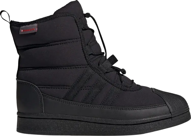 

Кроссовки Superstar Boot J 'Black White', черный