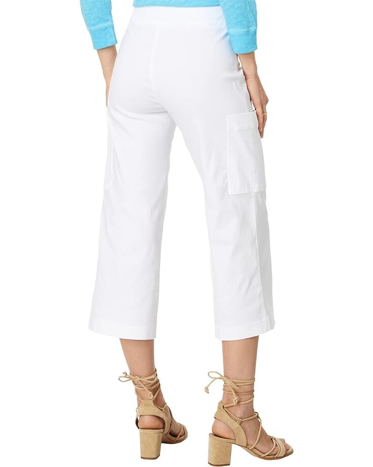 Брюки Elliott Lauren Control Stretch Crop Wide Leg Pants w/ Cargo Pocket, белый