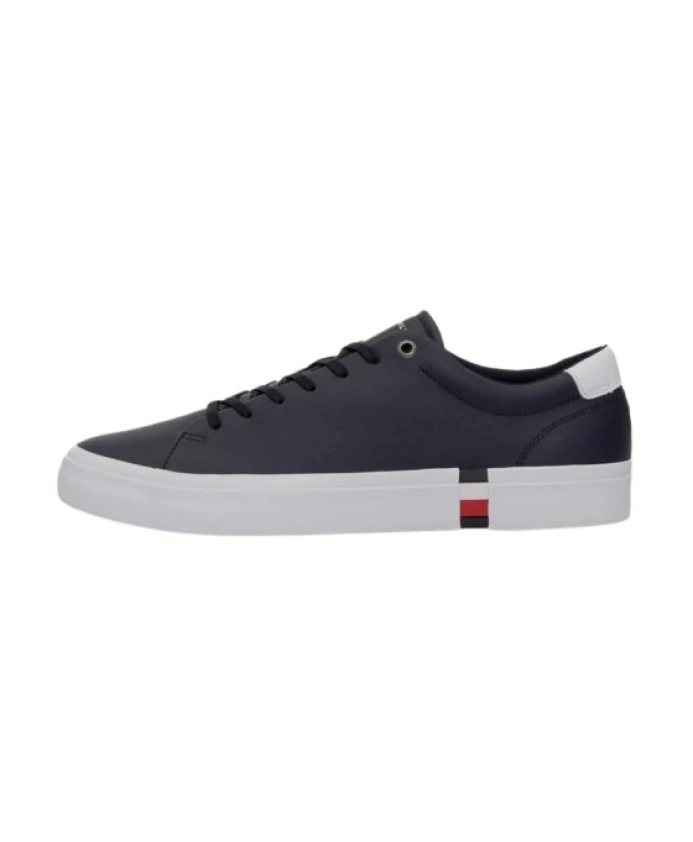 

Кроссовки с фирменной кожаной отделкой Tommy Hilfiger, синий