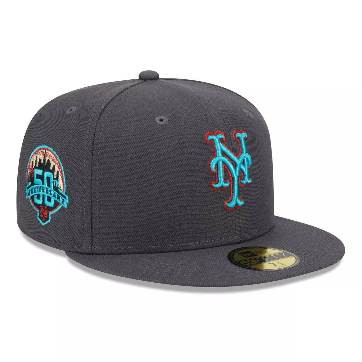 

Мужская приталенная шляпа New Era Graphite New York Mets Print Undervisor 59FIFTY