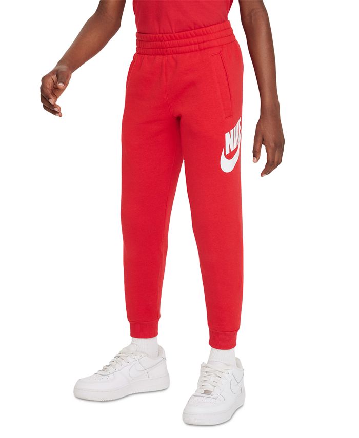 брюки джоггеры nike размер m черный Флисовые спортивные брюки Big Kids Club Nike, красный