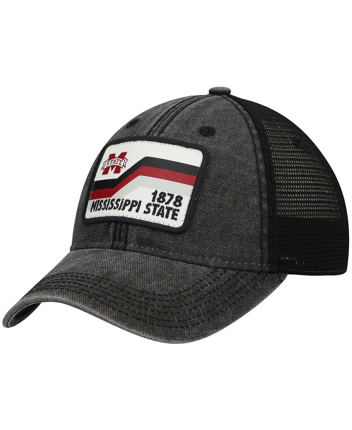 

Мужская черная кепка Snapback Trucker Snapback Sun & Bars Mississippi State Bulldogs Legacy Athletic