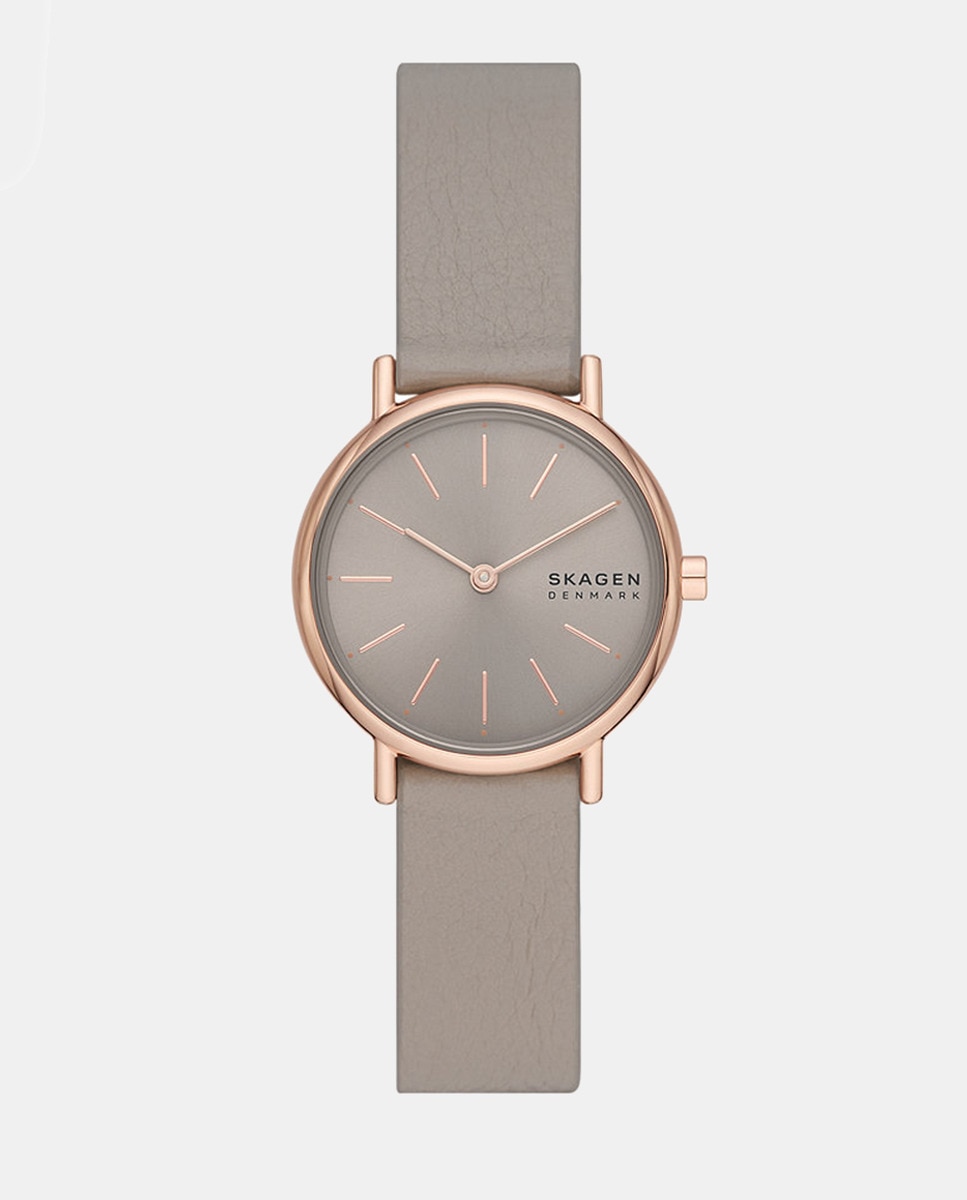 Устойчивые женские часы Signatur Lille SKW3060 серого цвета из эко-кожи Skagen, серый
