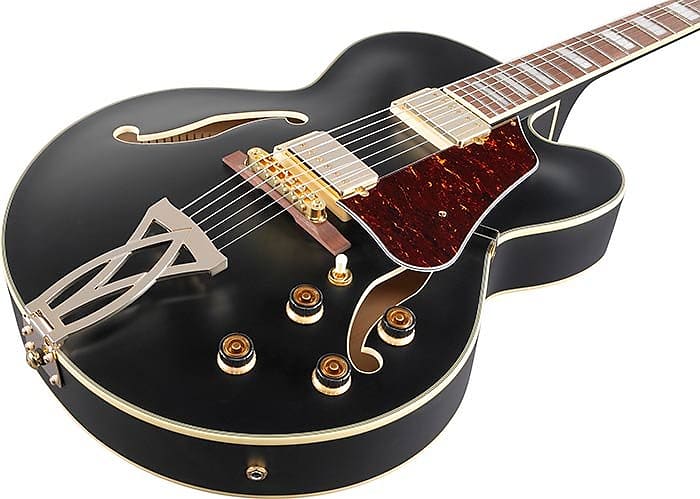 Электрогитара Ibanez AF75GBKF - Artcore Hollowbody Electric Guitar - Black Flat ibanez af75g bkf полуакустическая гитара цвет черный