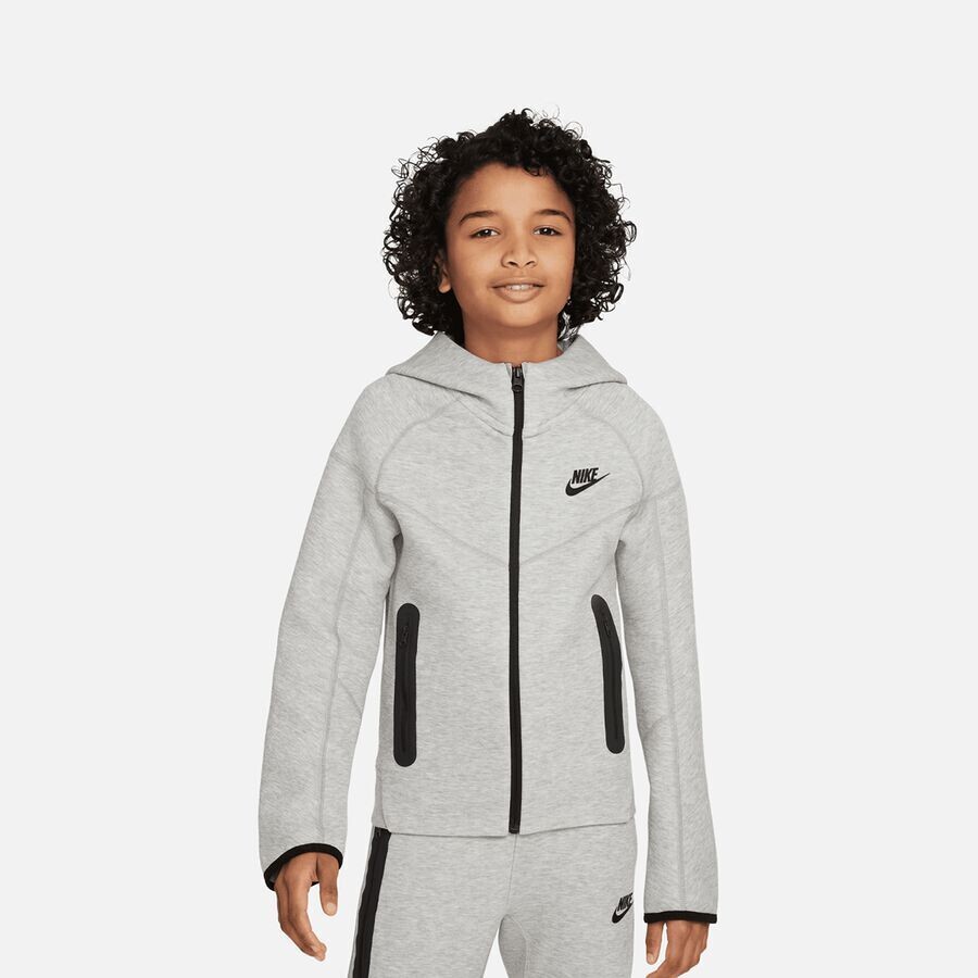 

Толстовка из технического флиса на молнии NIKE, цвет dk grey heather/black/black