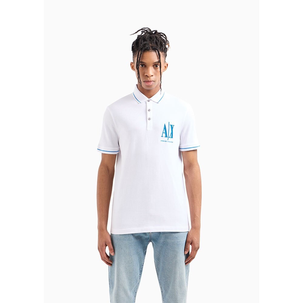 

Поло Armani Exchange 8NZFPA, белый