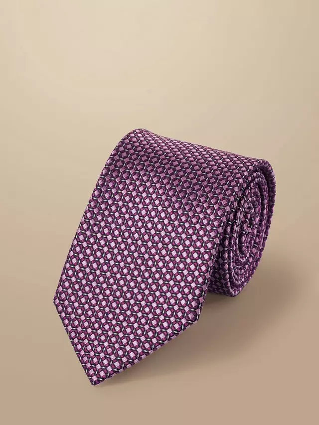 

Галстук Charles Tyrwhitt Stain-Resistant Silk, цвет dark pink