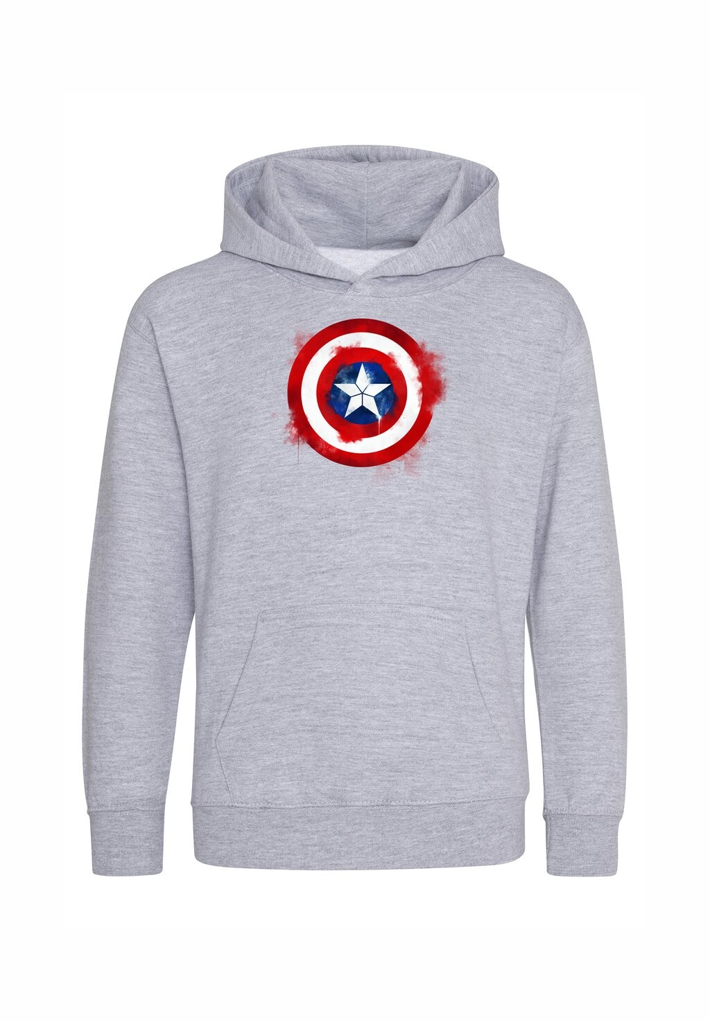 

Толстовка с капюшоном AVENGERS ENDGAME CAPTAIN AMERICA SPRAY LOGO Marvel, цвет Mottled Light Grey