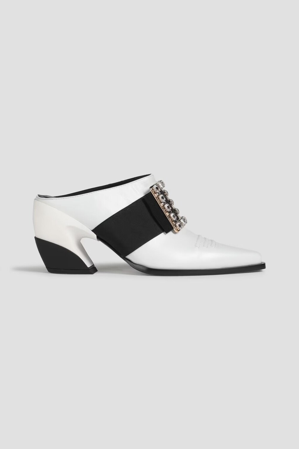 

Кожаные мюли Viv Tex с декором Roger Vivier, белый