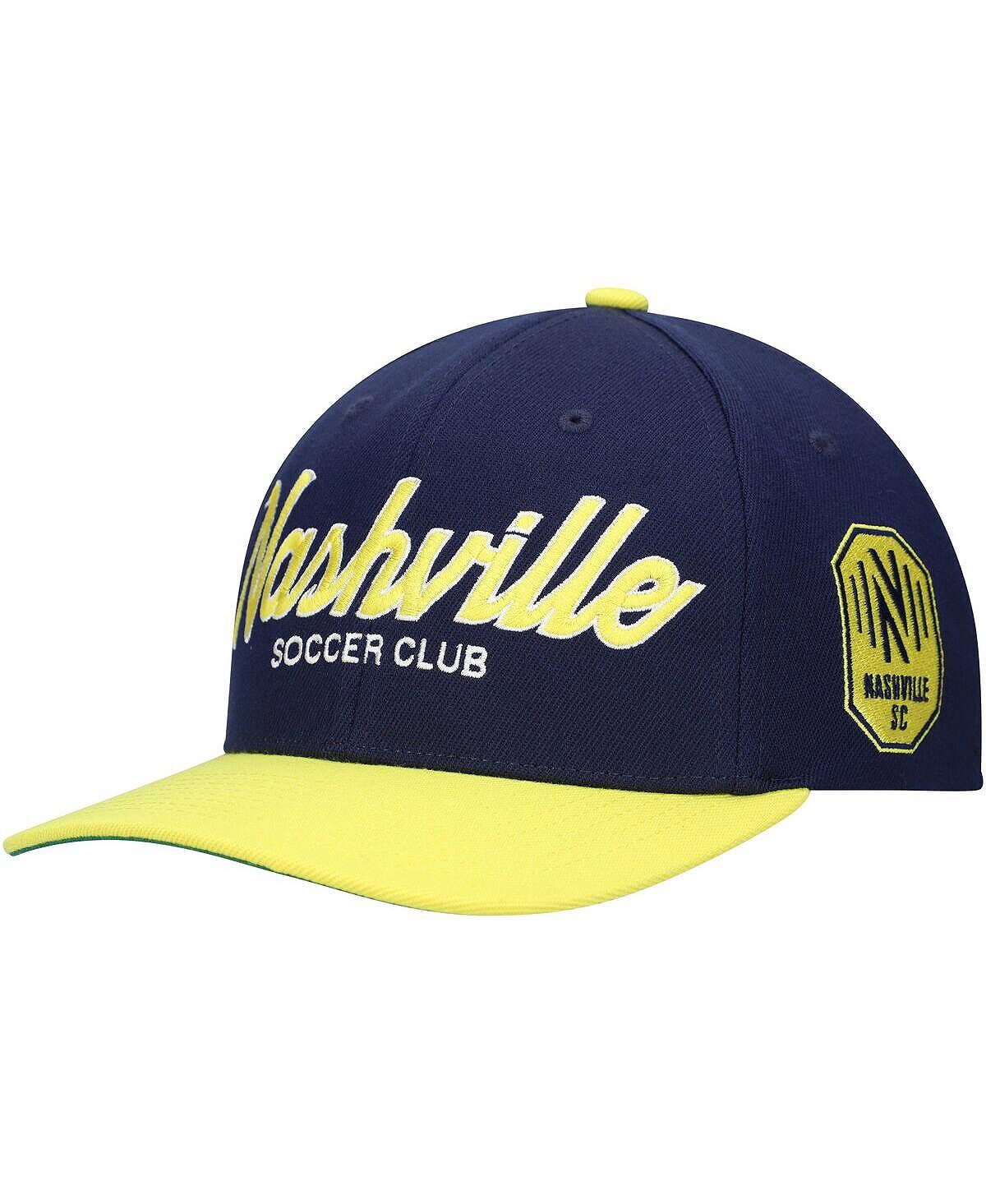 

Мужская темно-синяя эластичная бейсболка Nashville SC Team Script 2.0 Mitchell & Ness