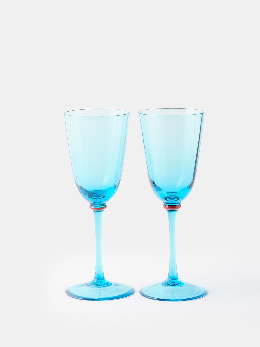 Набор из двух бокалов для вина. La DoubleJ, синий набор из двух колец каплеуловителей для вина trudeau