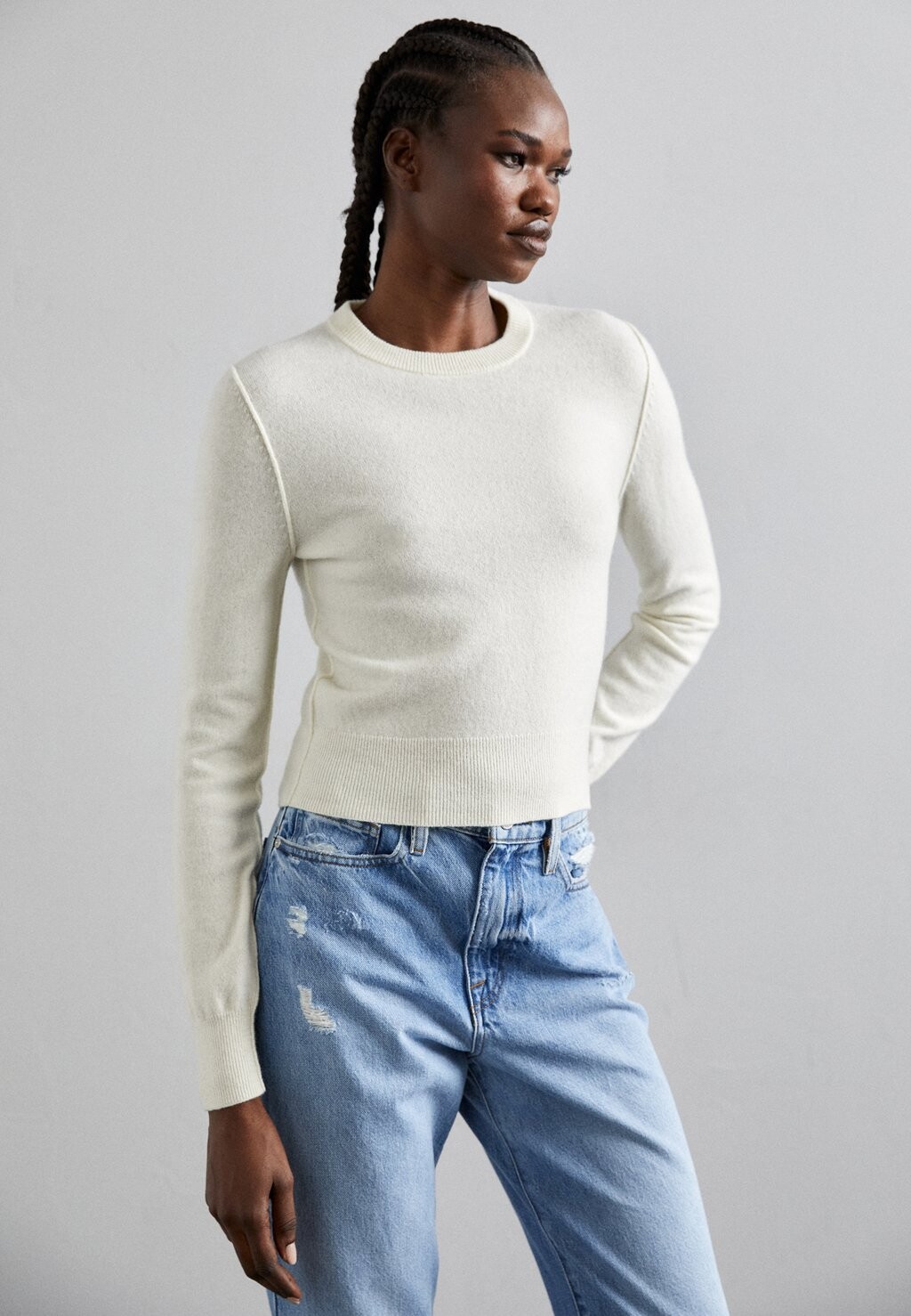 

Свитшот Filippa K INSIDE OUT, слоновая кость, Бежевый