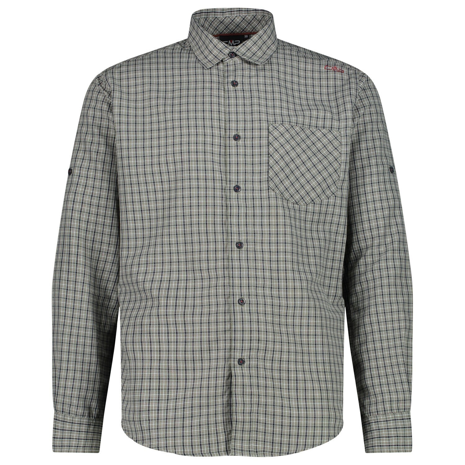 

Рубашка Cmp Longsleeve Shirt, цвет Salvia/Antracite/Rust, Серый