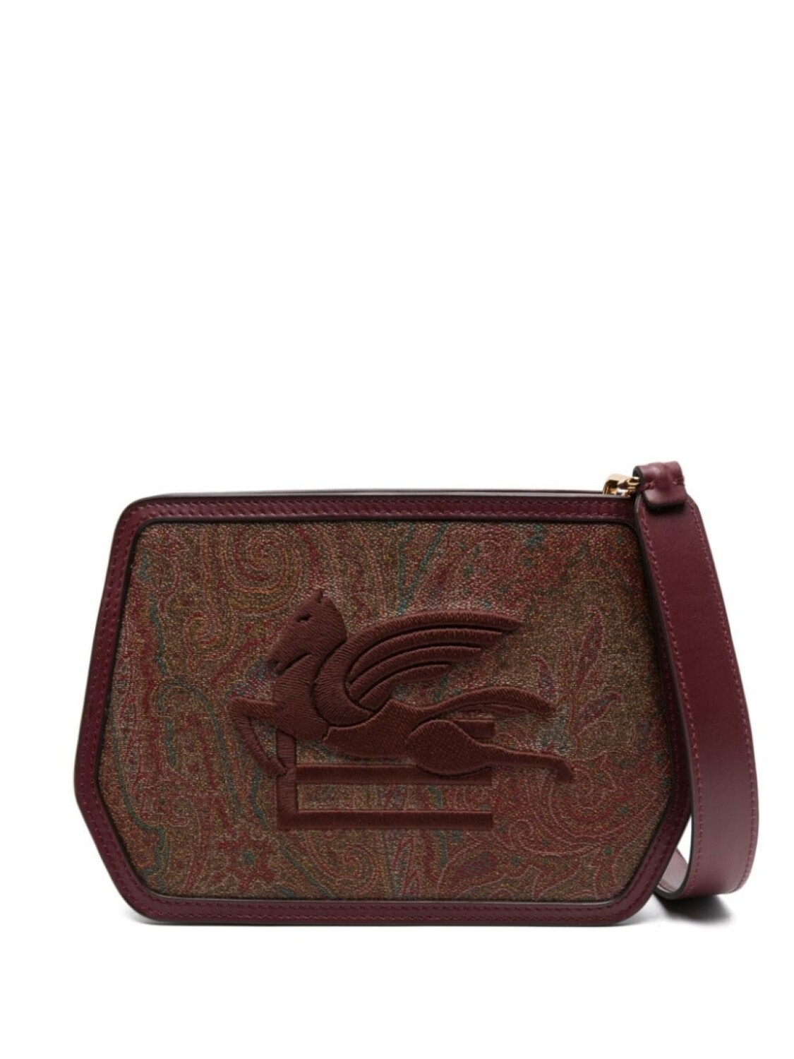 

ETRO сумка через плечо Essential с вышивкой Pegaso, коричневый