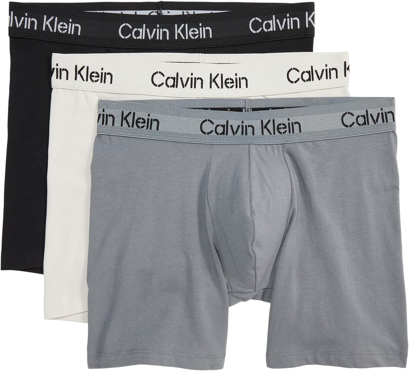

Комплект боксеров-боксеров из хлопка стрейч цвета хаки, 3 шт. Calvin Klein Underwear, цвет Black/Moonbeam/Shining Armour