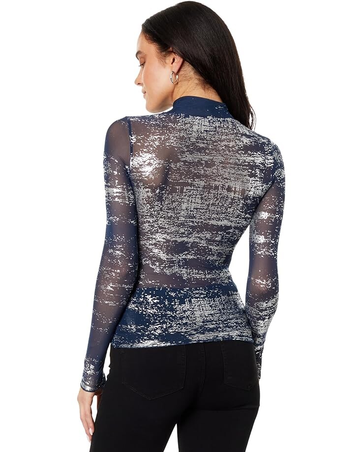 

Топ Ted Baker Sofiy Foil Print Mesh Top, темно-синий