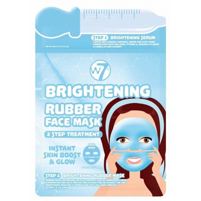 

Маска для лица Mascarilla Iluminadora Brightening 2 Step Treatment Rubber Face Mask W7, 1 unidad