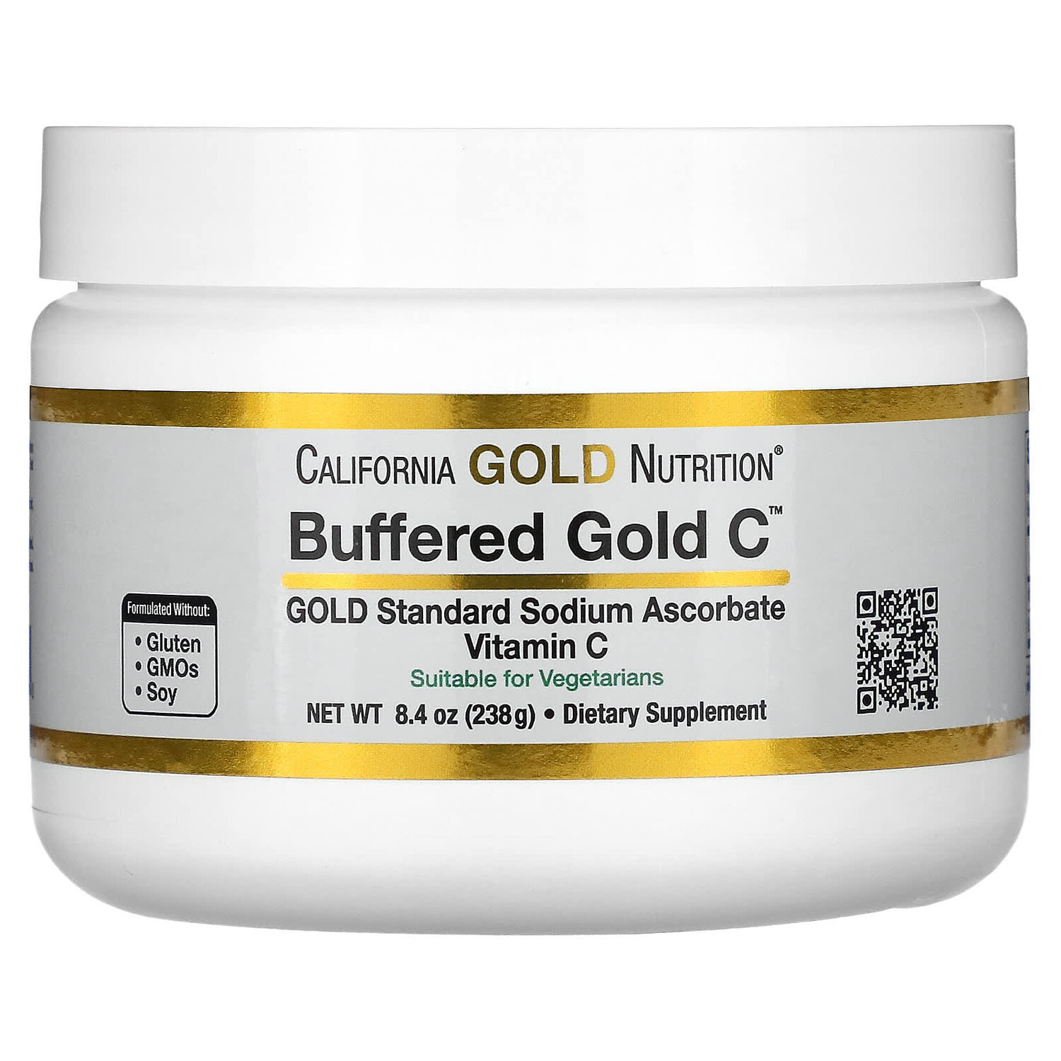 

Buffered Gold C, некислый витамин C в порошке, аскорбат натрия, 238 г (8,40 унции), California Gold Nutrition