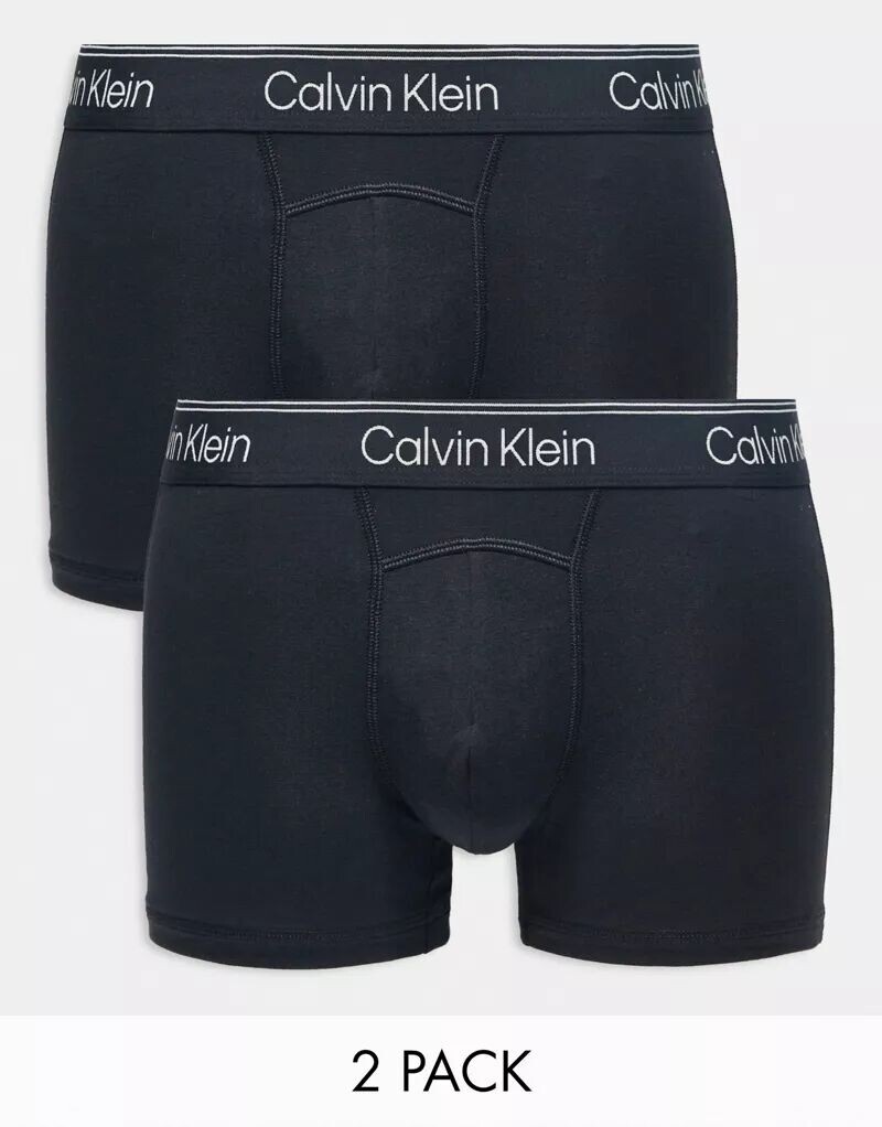 

Черные спортивные трусы из хлопка Calvin Klein (2 шт.)