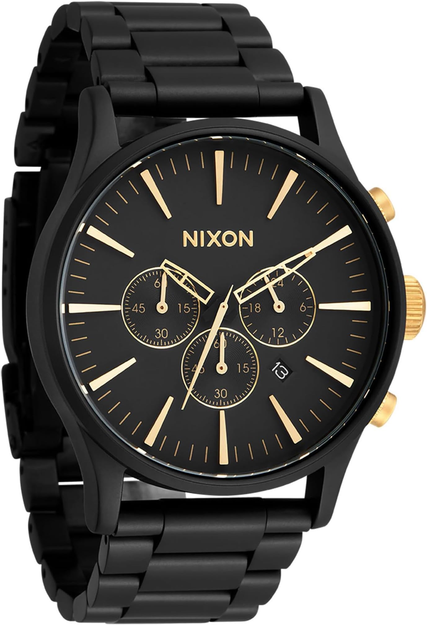 Часы Sentry Chrono Nixon, цвет Matte Black/Gold