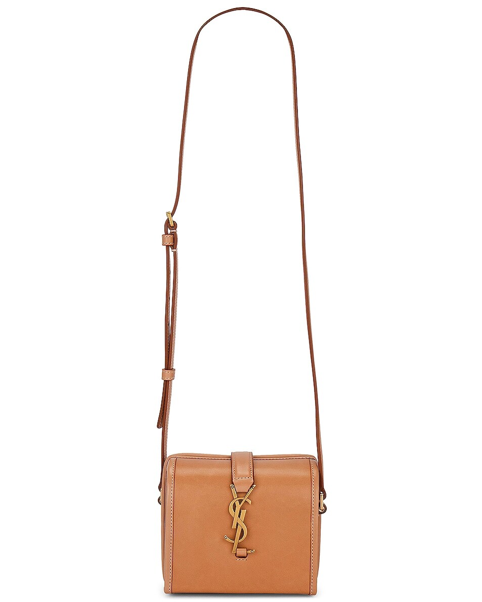 

Сумка кросс-боди Saint Laurent Mini Box, цвет Vintage Brown Gold