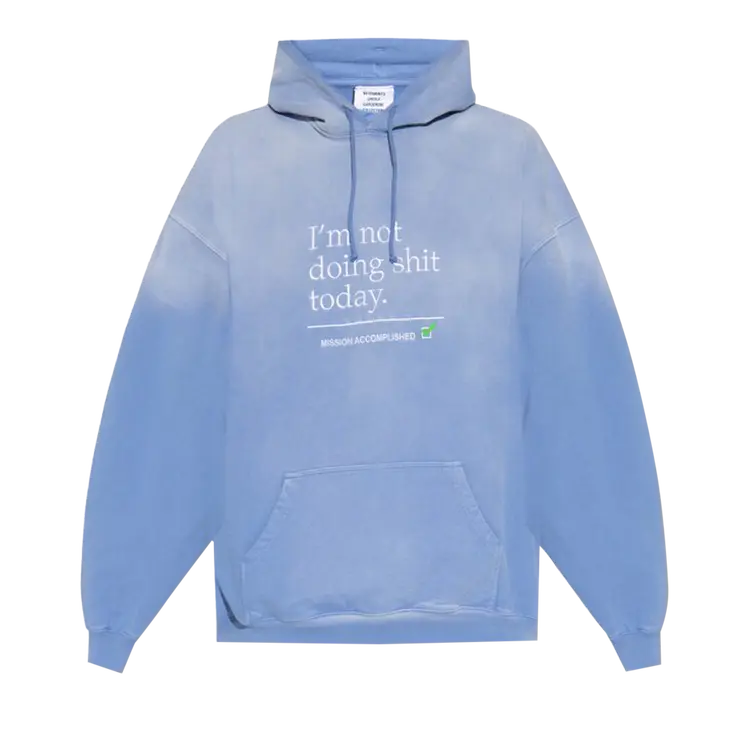 

Худи Vetements Not Doing Shit Today 'Blue', синий