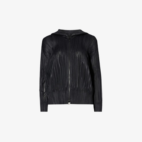 

Плиссированная трикотажная толстовка стандартного кроя Pleats Please Issey Miyake, черный