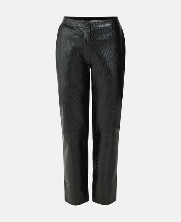 

Брюки из кожи Twinset, черный