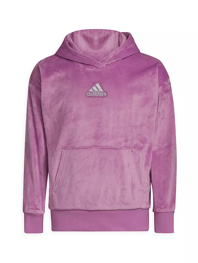 

Толстовка с логотипом Sherpa для девочек Adidas, розовый
