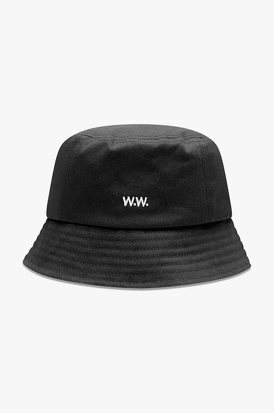 Хлопковая шапка Ossian Bucket Hat 12240817-7083 ЧЕРНЫЙ Wood Wood, черный шляпа с вельветовым козырьком низкая вельветовая кепка wood wood бежевый