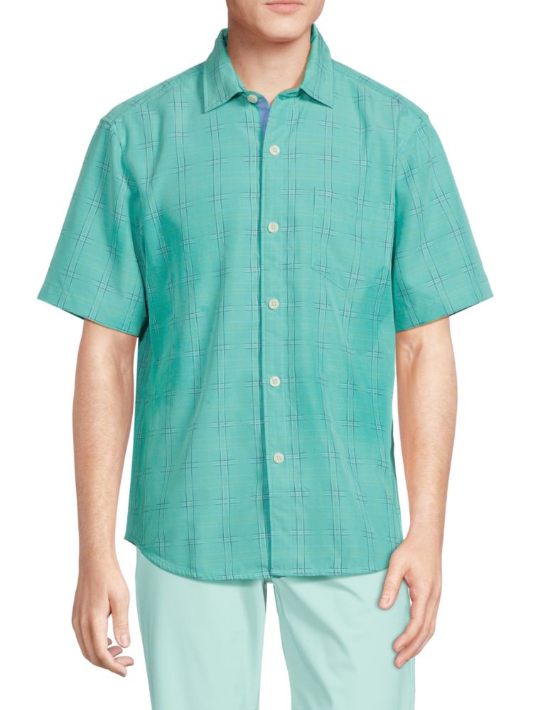 Рубашка в клетку Tommy Bahama, зеленый