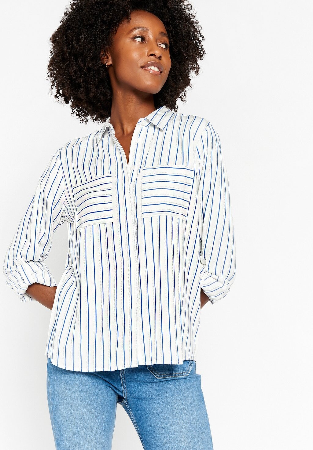

Блузка-рубашка STRIPED SHIRT LolaLiza, цвет navy darky