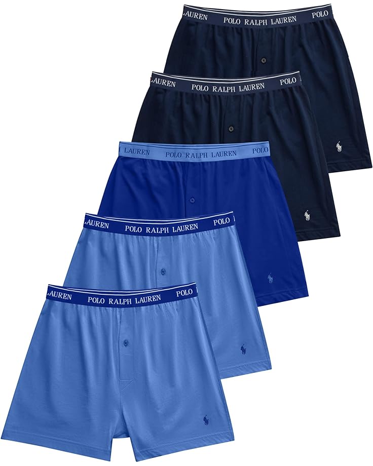 цена Боксеры Polo Ralph Lauren Classic Fit Cotton Knit, цвет 2 Cruise Navy/Rugby Royal/2 Aerial Blue