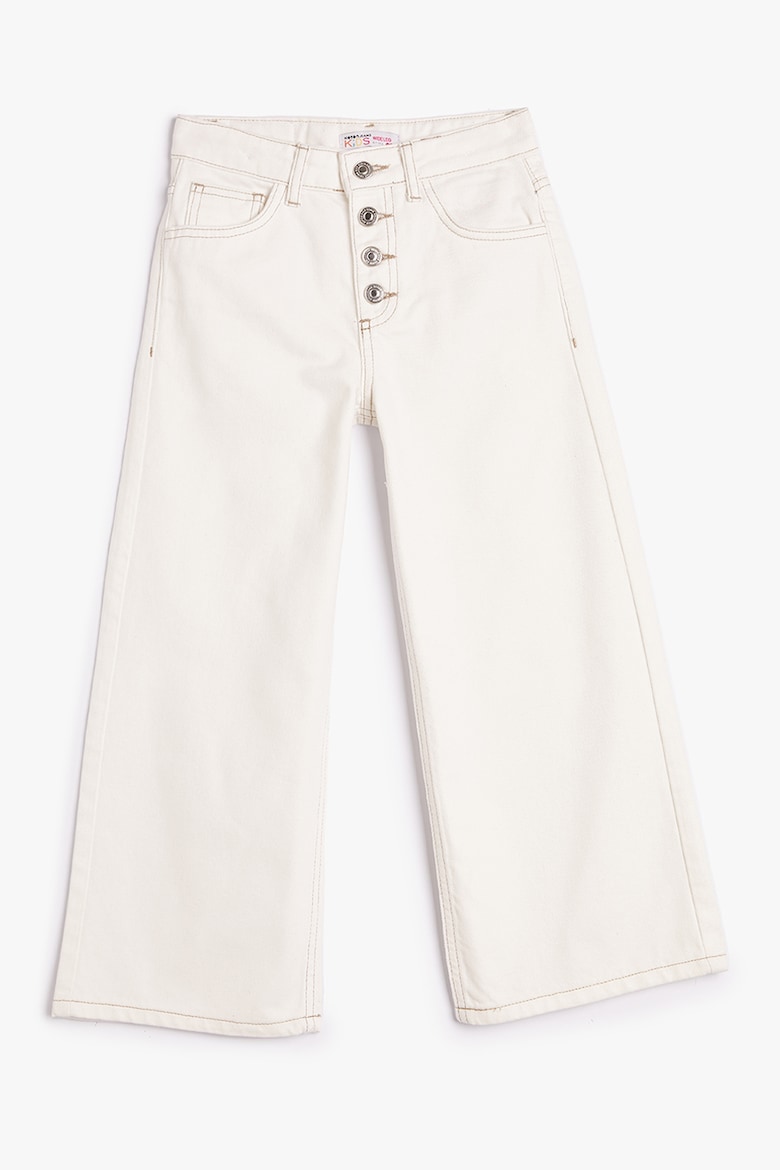 Широкие джинсы с высокой талией Koton, белый