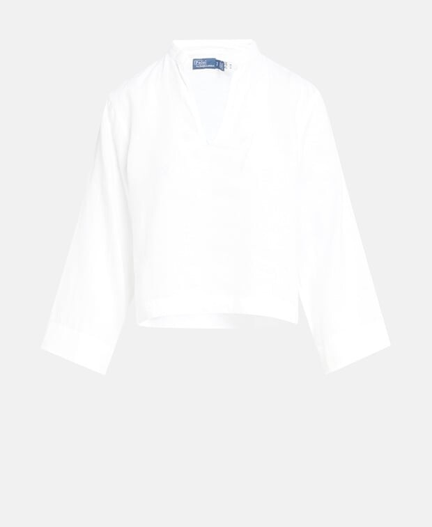 

Льняная блузка-рубашка Polo Ralph Lauren, белый