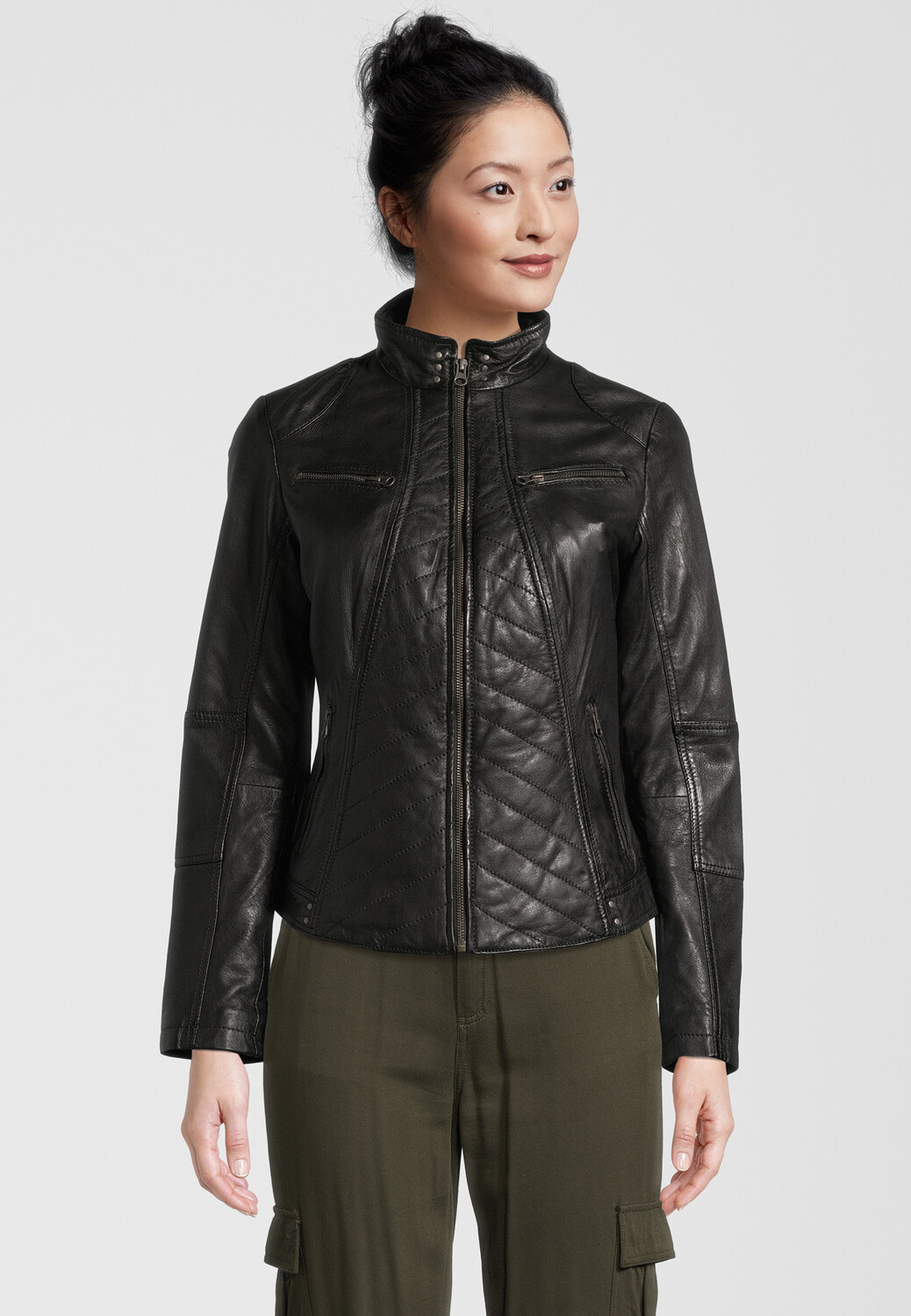 

Кожаная куртка 7eleven Bikerjacke RENATE, черный