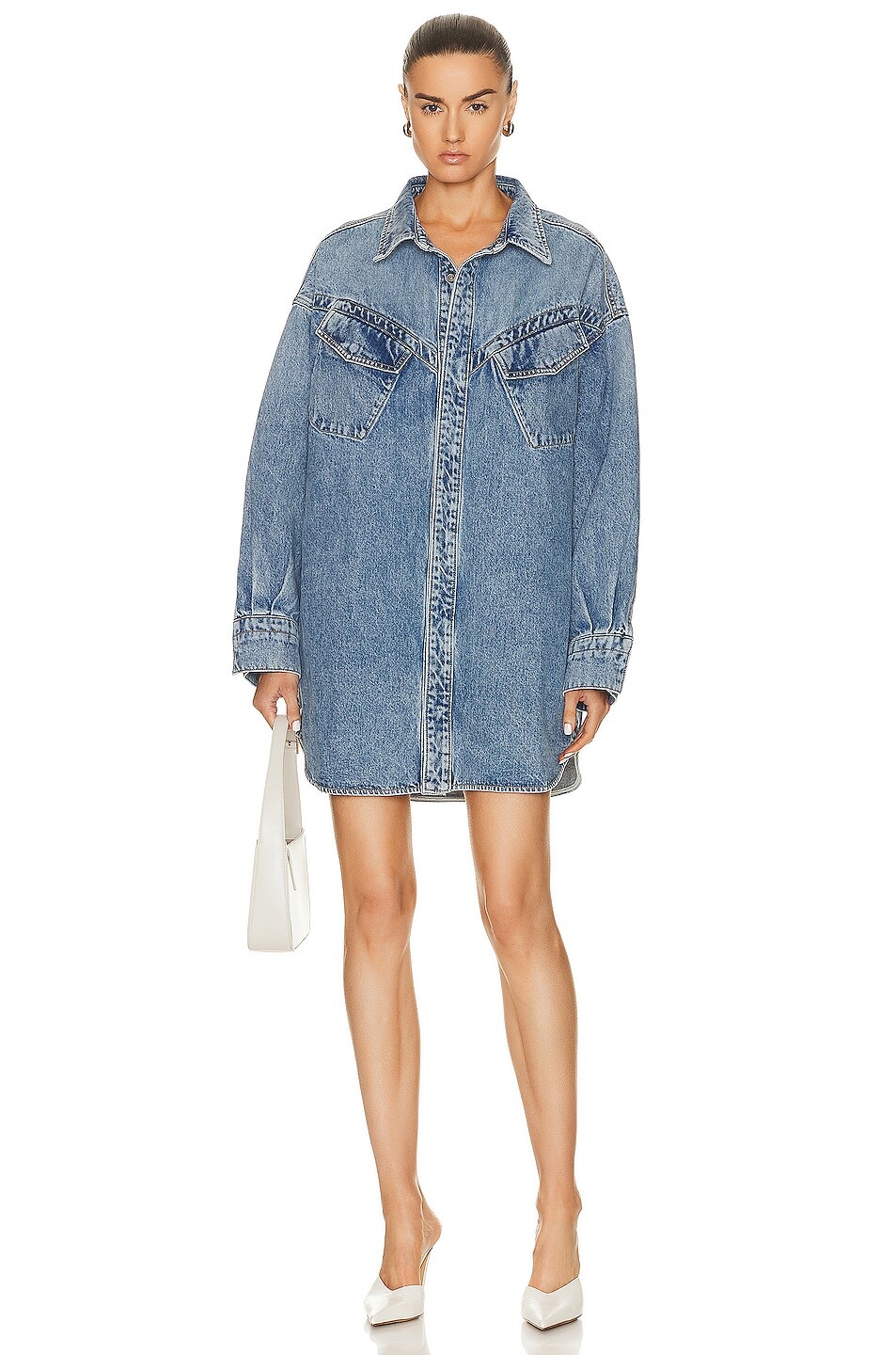 

Рубашка Grlfrnd X Lindsi Lane Kimora Oversized Shirt Dress, цвет West Hollywood