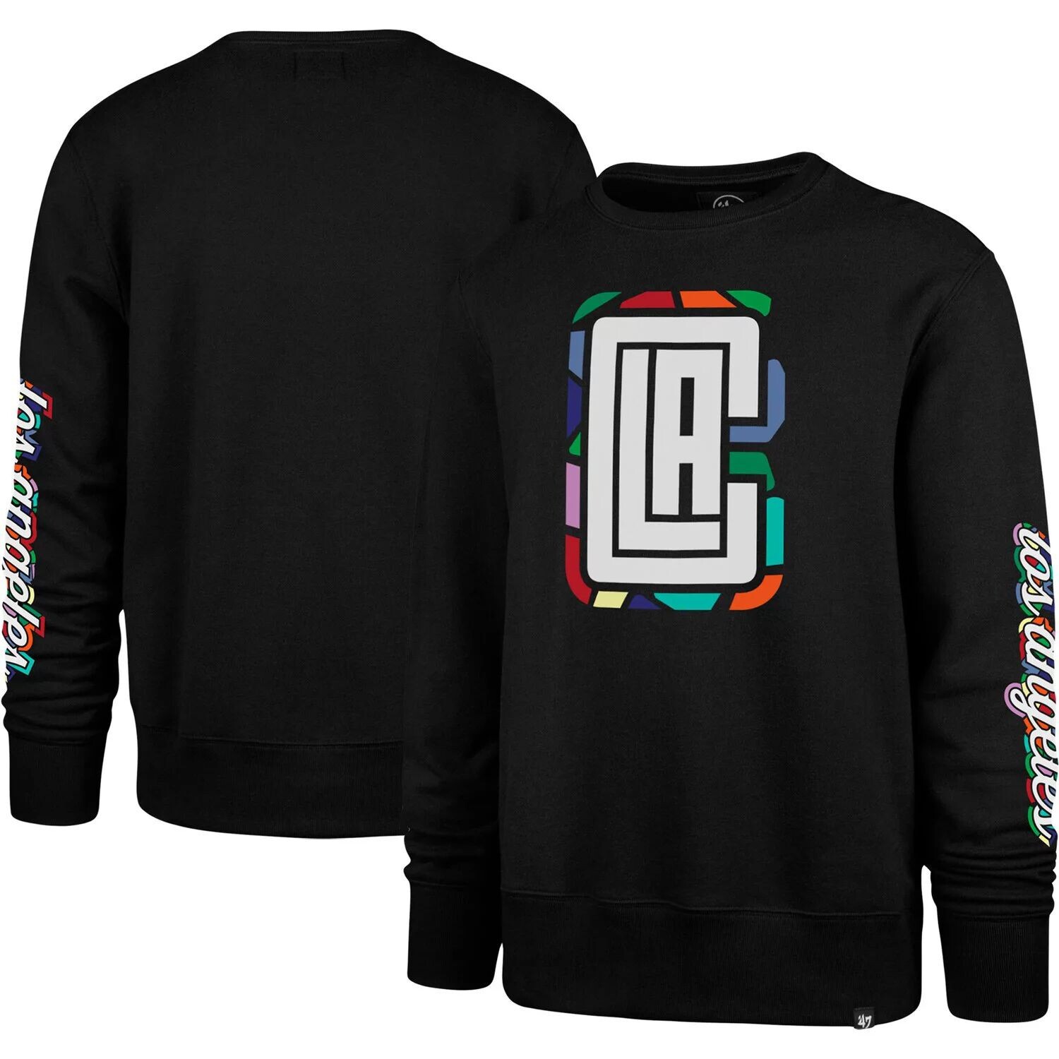 

Мужской черный пуловер с капюшоном '47 LA Clippers 2022/23 City Edition с двумя торфяными полосками