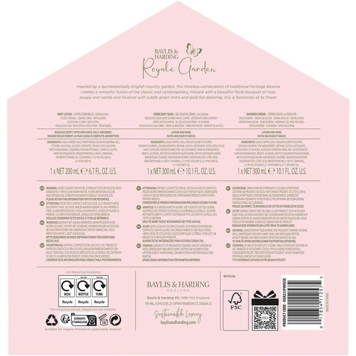 

Набор косметики Set de Regalo para Baño Royale Garden Baylis & Harding, Set 3 productos