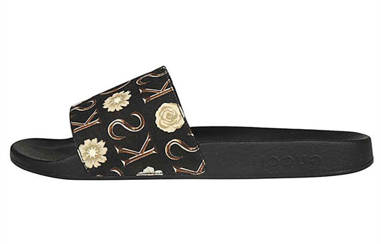 

Шлепанцы мужские Gucci с принтом, черный