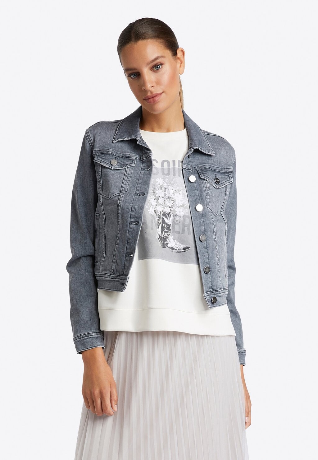 

Джинсовая куртка Rich & Royal KLASSISCH GESCHNITTENE, цвет denim grey